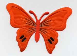 Butterfly embroidered patch